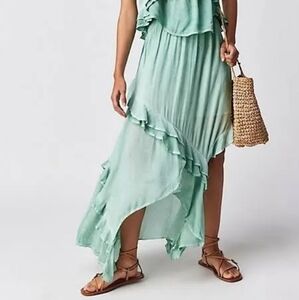 Free People If Only Skirt Seafoam Green Fairy-core Bohemian Size Medium New